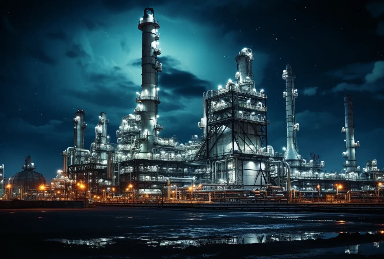 Industrial processing equipment and stainless steel piping
